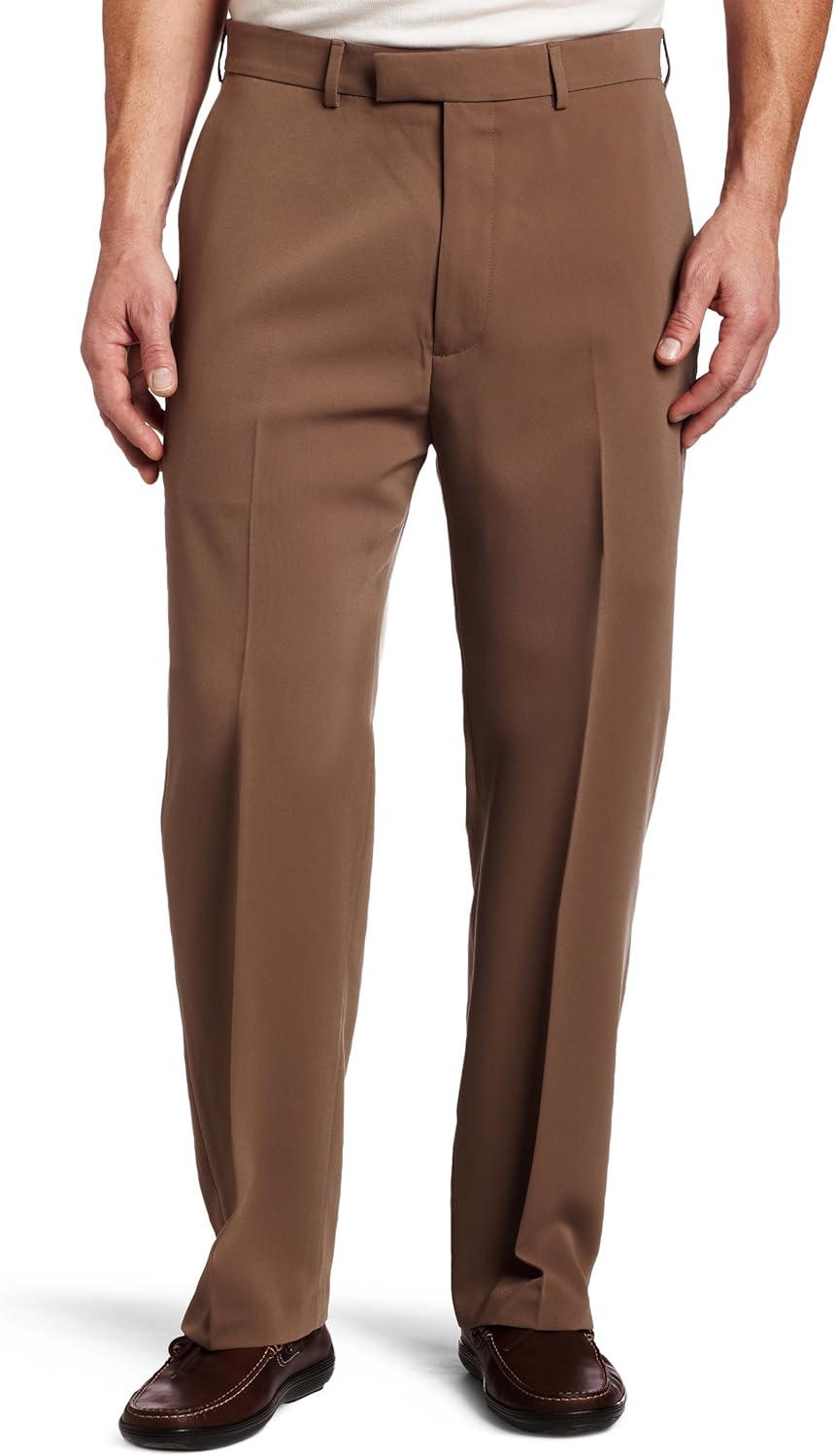 Haggar Men's E-CLO Stria Pleat Front Dress Pant Classic Fit HD00219