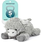 IKASA 5 lbs Weighted Stuffed Animal Highland Cow Plush Toy,24 inches Giant Large Big Jumbo Soft Toys, Huge Cute Fluffy Heavy Fat Oversized Plushie,Gifts for Kids Girls Boys