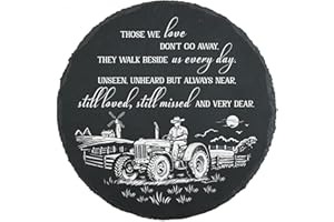 MYFIHU Farmer Memorial Stone Farming Memorial Gifts for Loss of Farmer Loss of Dad Grandpa Uncle Garden Stepping Stone Remembrance of Farmer Plaque Sympathy Gift TNA38