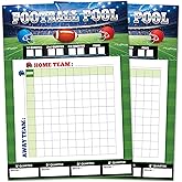 Actilize 2 Pack Football Pool Posters, 19.7x27.5 Inch Football Squares Board, Party Decorations for Super Bowl Party, Office Pool, Tailgate Party Supplies