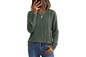 WIHOLL Womens Sweaters Fall Teacher Outfits Long Sleeve Shirts Tunic Tops | Lightweight cozy sweaters, cute tops for teachers