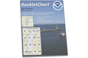 Paradise Cay Publications NOAA BookletChart 14901: Lake Michigan (Mercator Projection), Handy 8.5" x 11" Size. Paper Chart Book Designed for use Aboard Small Craft
