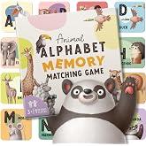 Bonbaloo Alphabet Animals Matching Cards for Kids &ndash; 52 Durable Memory Cards for Toddlers &amp; Preschoolers, Ages 3+, Fun Educational Game to Improve Focus &amp; Early Learning