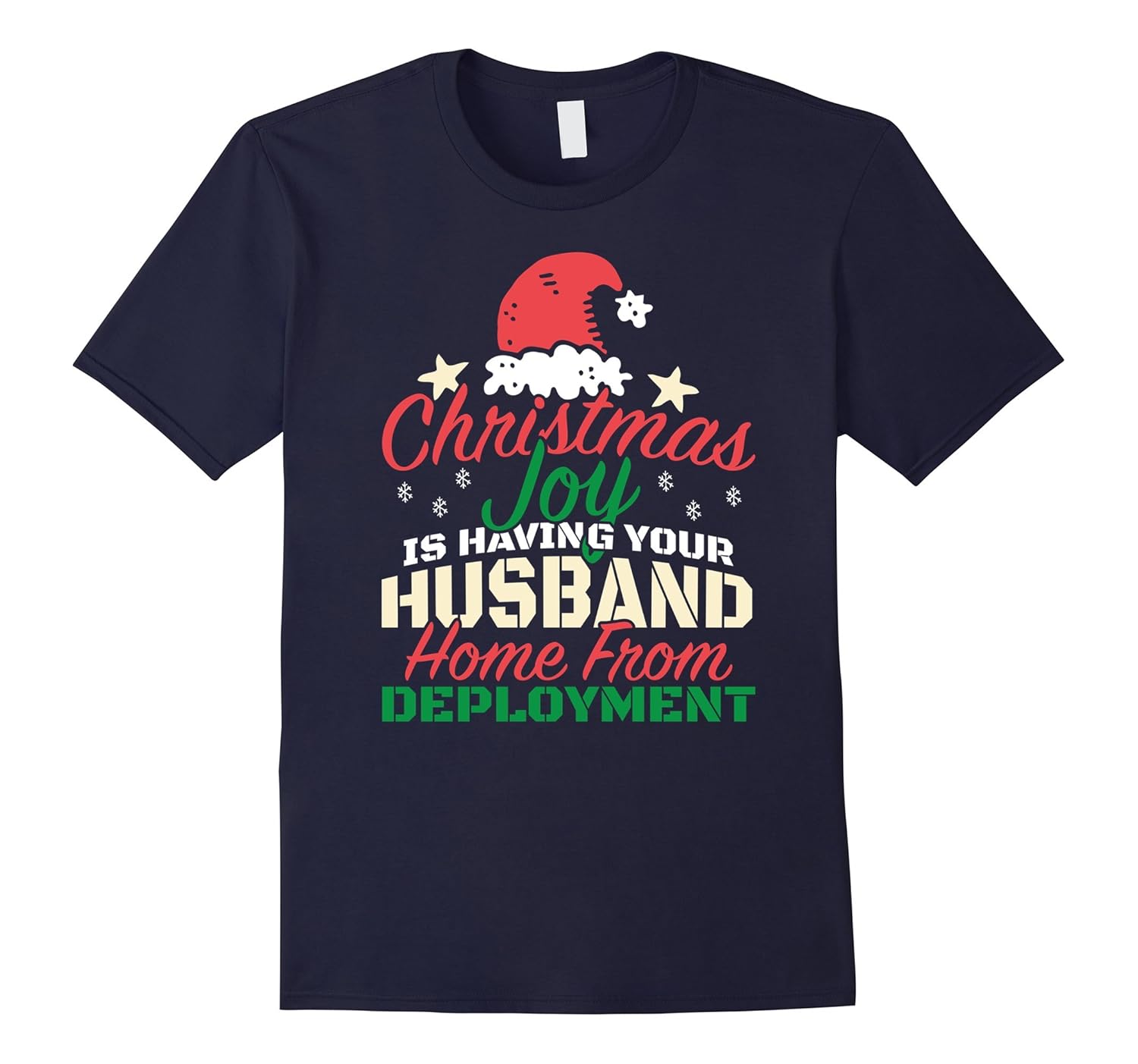 Christmas Military T Shirt Husband Home Deployment Tee-ANZ