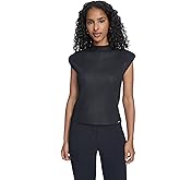Calvin Klein Womens Sleeveless Mock Neck Pull on Blouse