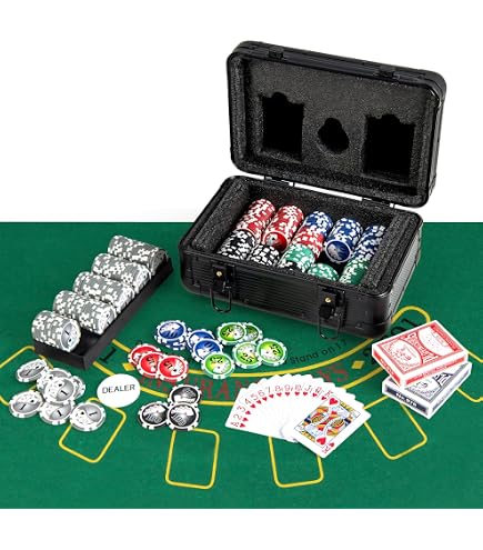 Set Da Poker Portatile Funtime Gifts PL7440: Latta Con Carte E Chips, Per Viaggi