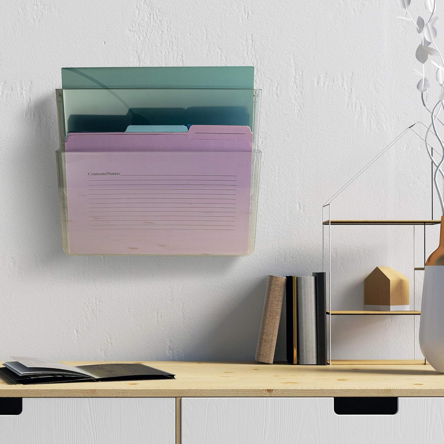OIC Officemate Wall Mountable Space-Saving Files (OIC21404) : Hanging Wall Files : Office Products