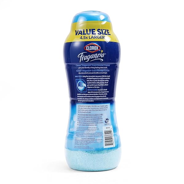 CLOROX FRAGANZIA LAUNDRY SCENT BOOSTER CRYSTALS IN LINEN SCENT – VALUE SIZE SCENTED IN-WASH FRESHENER BEADS FOR FRESH, CLEAN, GREAT SMELLING CLOTHES AND LINENS, 70 OUNCE