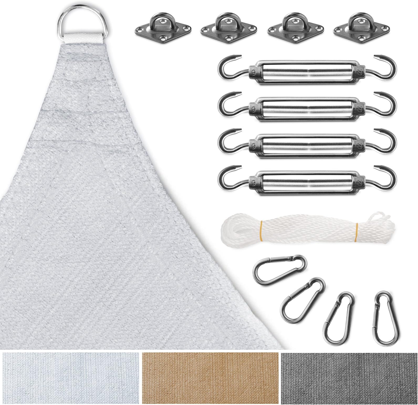 HDPE shade sail + Fixation Kit
