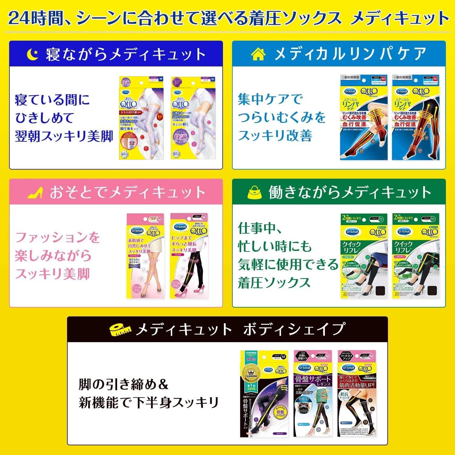 Amazon おそとでメディキュット ハイソックス L 3個セット 着圧 加圧 靴下 美脚効果 おでかけ用 メディキュット 着圧スパッツ レギンス