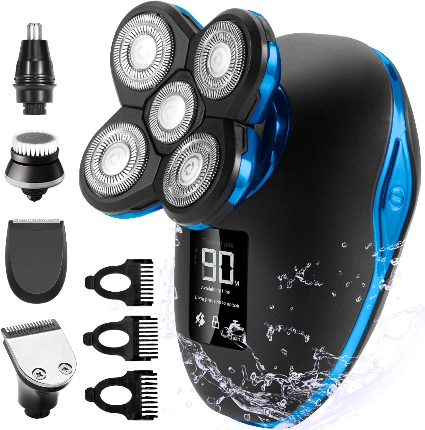 OriHea Electric Shaver For Blad Head Men Electric Head Shavers Men LED 