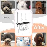 Yaheetech 46 inch Pet Grooming Table Height Adjustable with Storage Black view 8