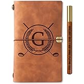 InnoBeta Golf Gifts for Men/Women, Funny Golf Gifts Leather Journal Notebook with Pen and Pen clip 7.87 x 4.7 Cover, 4 x 7.5 Pages (Inches) -G
