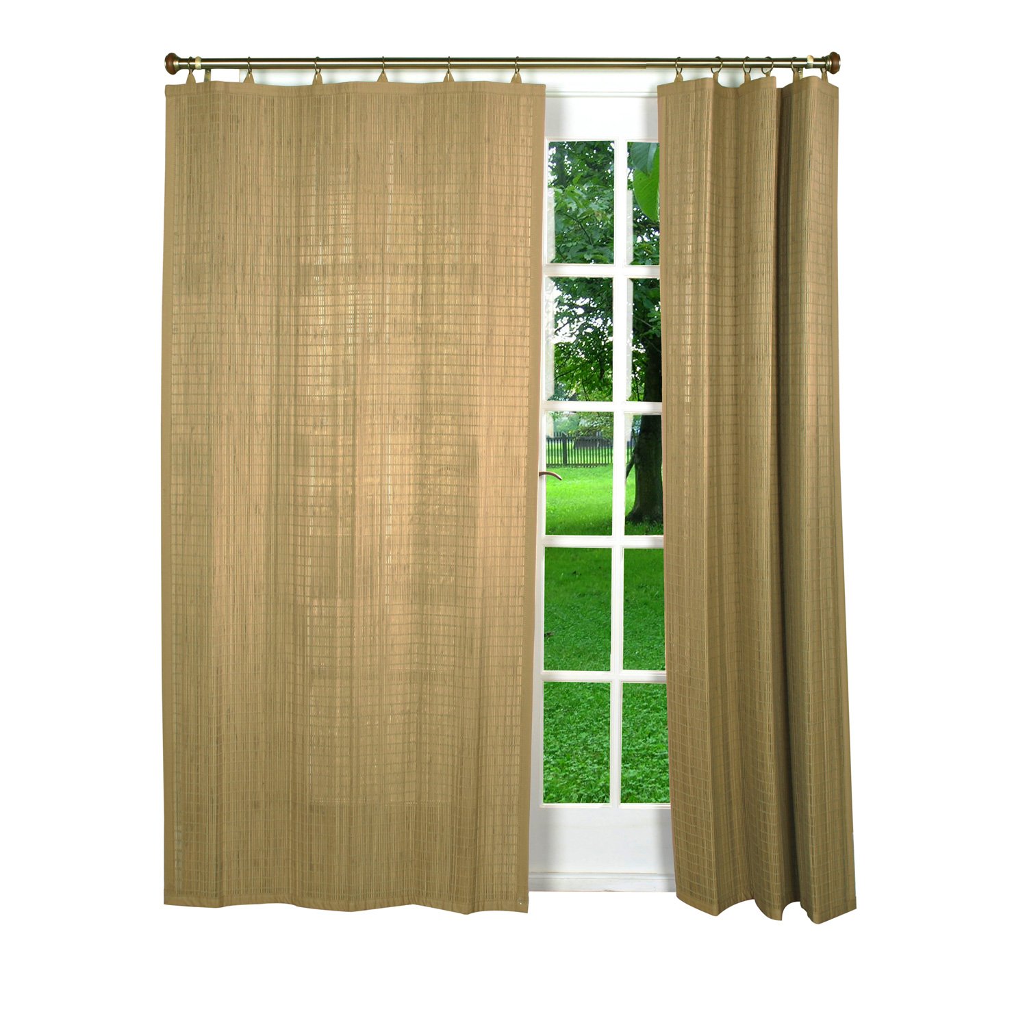Bamboo Ring Top Curtain BRP05 Window Panel, 40 84Inch