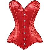 Daisy corsets womens Daisy Corsets Womens Red Satin Overbust Corset Waist Cincher Bustier & Plus Size