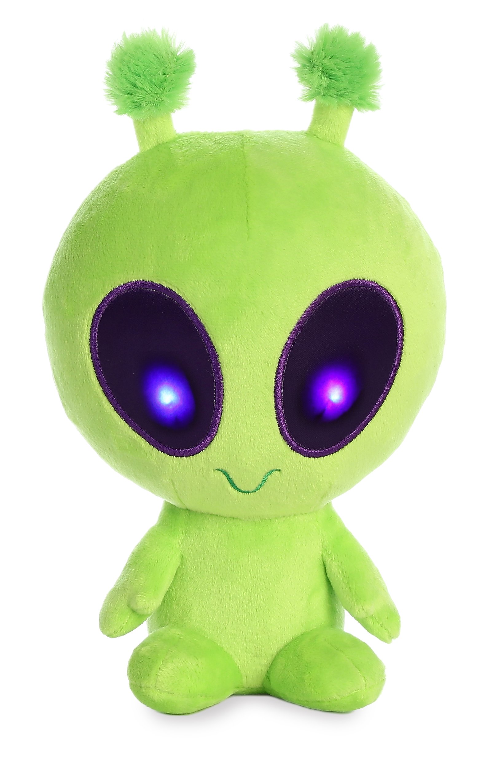Photo 1 of Aurora® Interstellar Galactic Cuties™ Twitch Light Up Alien Stuffed Animal - Cosmic Companions - Illuminating Fun - Green 8 Inches