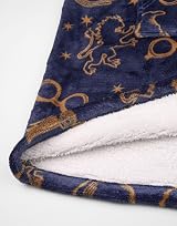 Harry Potter Girls Wearable Blanket Hoodie Navy Hogwarts Logo Print Kids Sherpa view 5