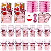 JolliLudo 24 Sets Party Favor Valentine Tackle Box for Little Fisherman Small Candy Tackle Boxes Floater Card for Classroom Red White Exchange Gift Fishing Birthday Party Game Prize Goodie Bag
