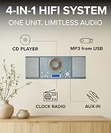 Grouptronics GTMC-101 CD Player with Speakers HiFi System USB Radio view 2