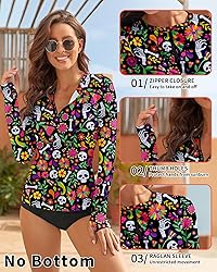 WOWENY Women Rash Guard Long Sleeve Swim Shirts UPF