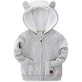 Hikido Baby Girls Boys Warm Adorable Hooded Zip Coat for Fall Spring Outerwear 3-24M Kids Jacket
