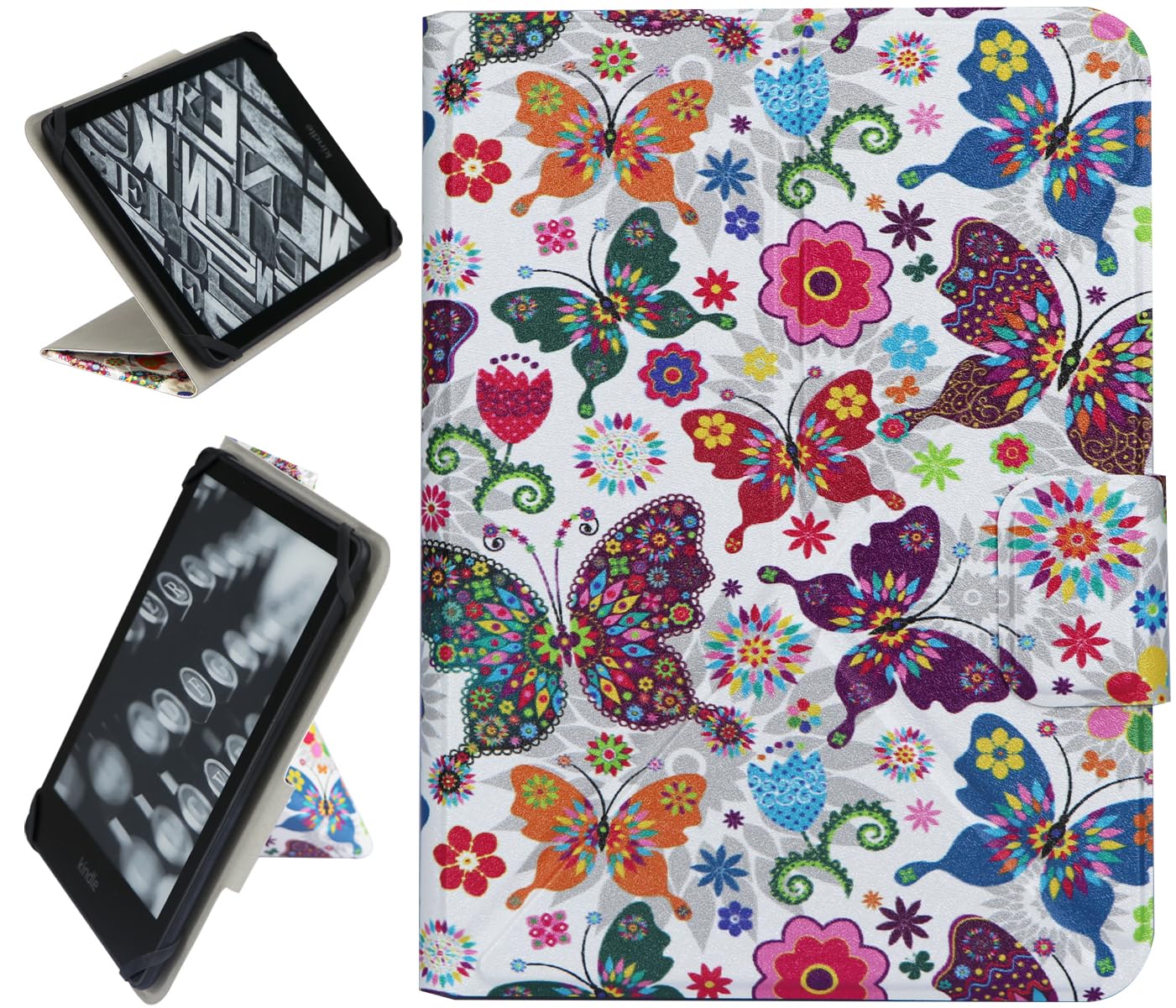 ZhaoCo Universal Case Cover for 6.8" Kindle Paperwhite 2021/7'' Paperwhite 2024/7'' Colorsoft Signature Edition 2024 Ebook Reader - Butterfly