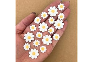 Icing Daisies | Edible Sugar Flowers | Daisy Cake Toppers | Edible Flower Decorations for Baking | Simply Sucré (18 Daisies)