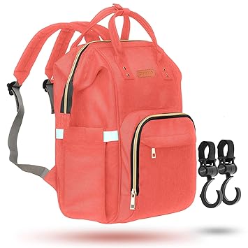 coral diaper bag backpack