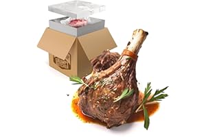 DEN'S HOT DOGS Grumpy Butcher Fully-Cooked Lamb Shanks (16-18 oz each, 4 Pack) | Roasted & Finished Sous Vide with Herbs | Just Heat & Eat