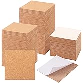 300 PCS 4 x 4 Inch Self Adhesive Cork Squares, Squares Backing Cork Tiles Sheets for Coasters, Perfect for DIY & Craft Projects