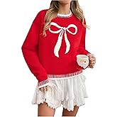 LUKYCILD Valentines Sweater Women Love Heart Sweatshirt Valentine Day Love Sweaters Cute Knitted Long Sleeve Pullover Tops