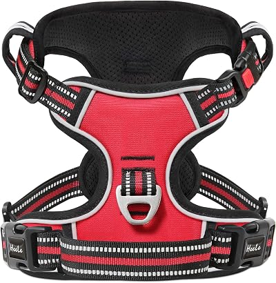 HEELE Dog Harness No Pull Medium Reflective Front Back Leash Clips