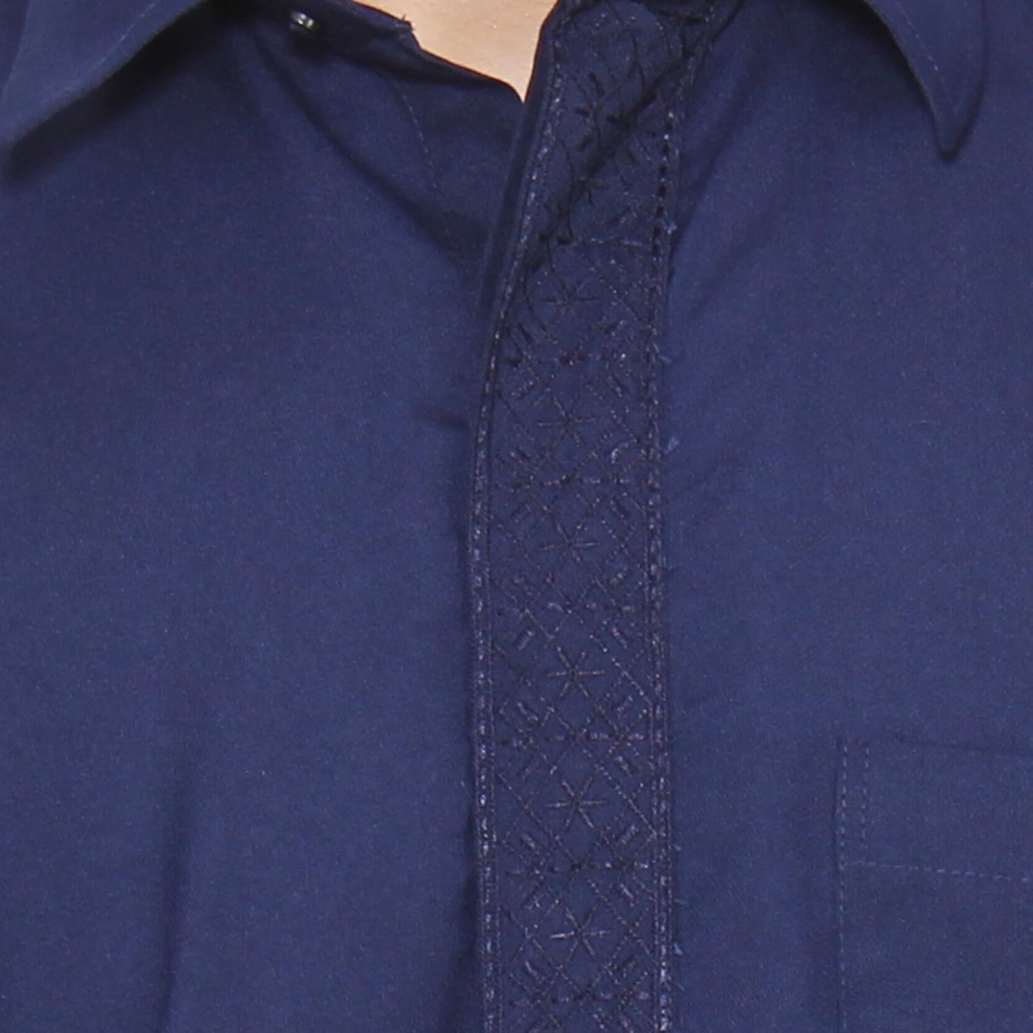 sojanya (since 1958) men's navy blue cotton blend pathani kurta salwar