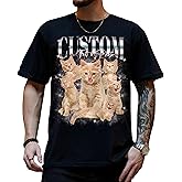 Custom Photo Bootleg Rap Shirt with Girlfriend's Face for Boyfriend - Vintage Graphic Shirt for Men