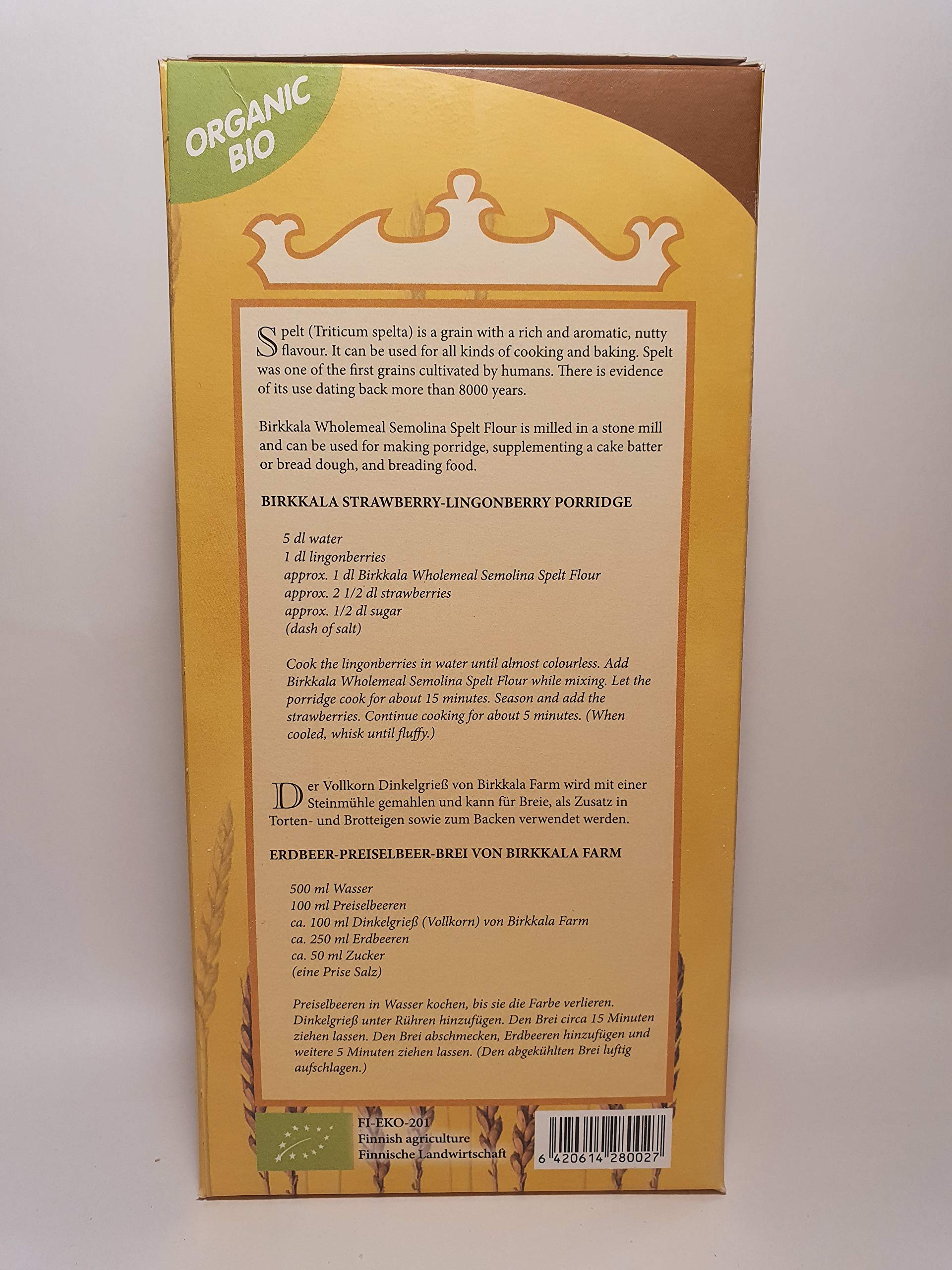 Wholemeal Semolina Spelt Flour 800g Buy Online In French Guiana At Frenchguiana Desertcart Com Productid