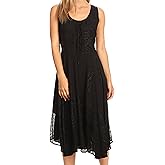 Sakkas Magdilena Stonewashed Corset Front Embroidered Dress