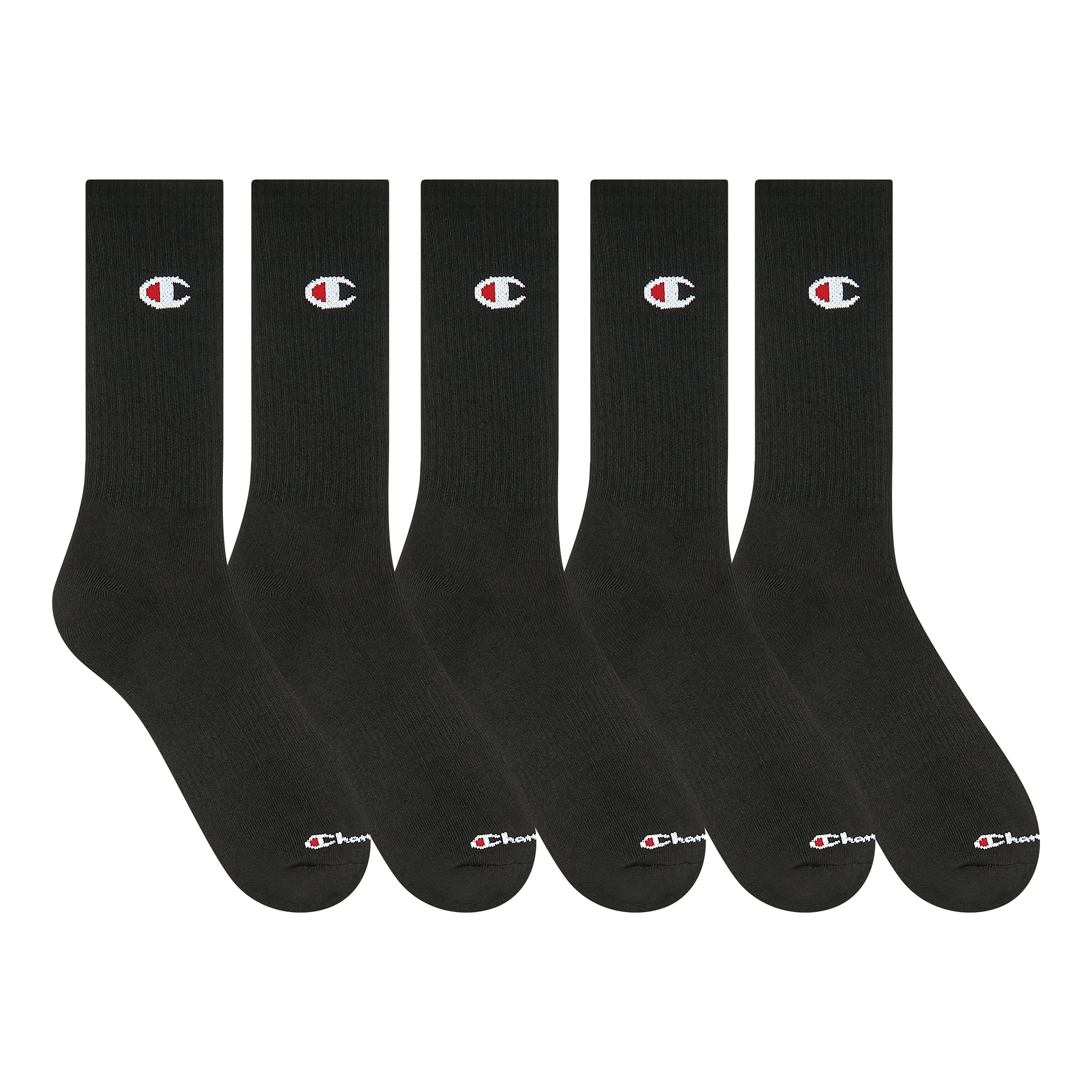 Champion Men's Moisture-wicking Athletic Crew Socks with Cushioning & Arch Support