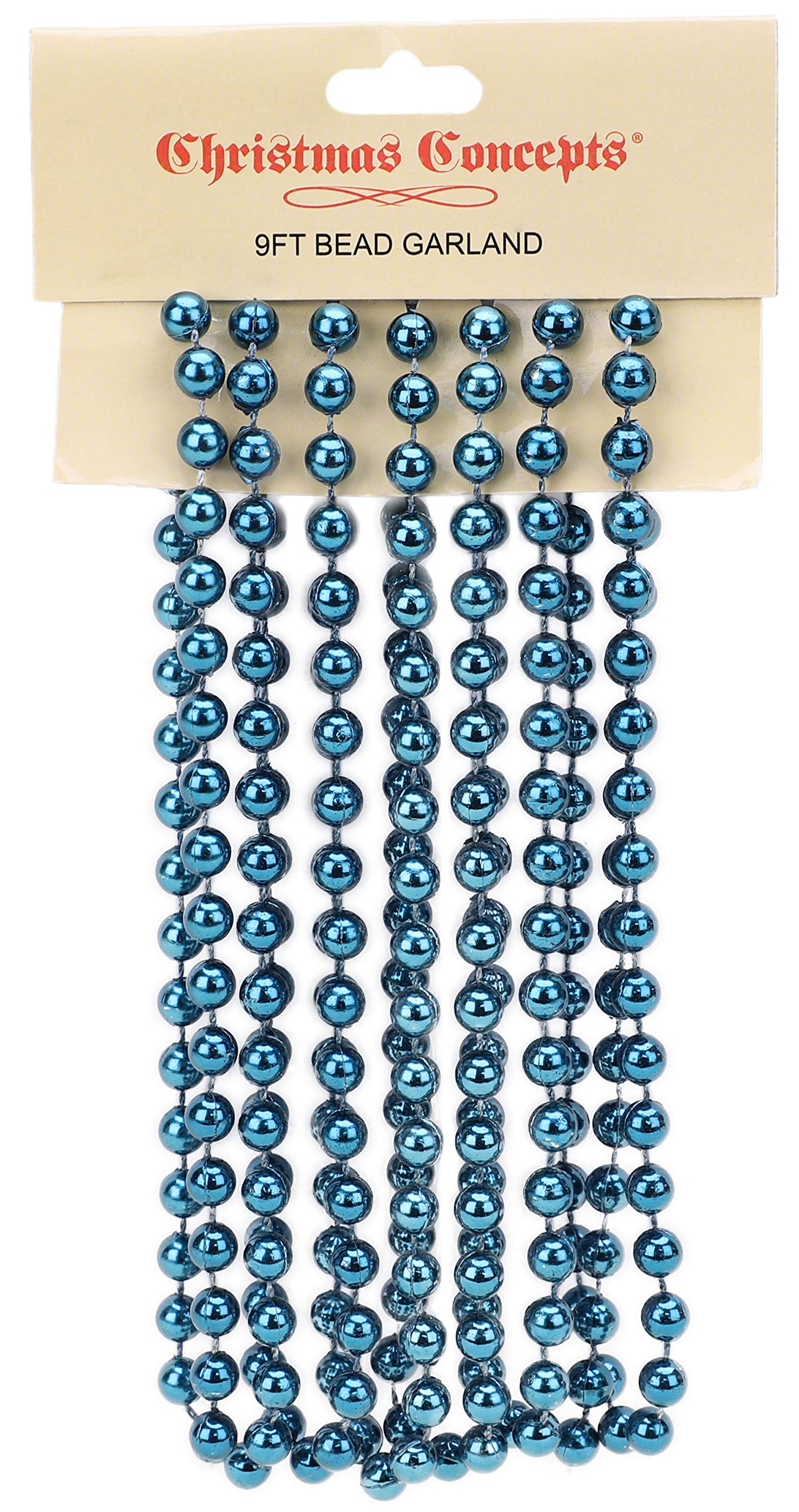 Christmas Concepts® 9ft Christmas Bead Chain - Christmas Bead Garlands - Decorations (Midnight Blue)