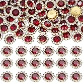160 Pcs 12MM Sew on Rhinestones Crystals Glass Metal Base Sewing Flower Claw Rhinestones for Clothes Shoes Earring Belt Crafts Sewing Accessories(Wine)
