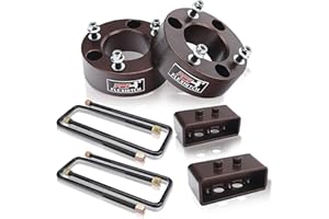FlexHitch 3" Front +2" Rear Leveling Lift Kit for 2004-2020 F150, 3" Front and 2" Rear Full Suspension F150 2WD 4WD Leveling Kit Including Strut Spacers, Blocks & Extended U-Bolts