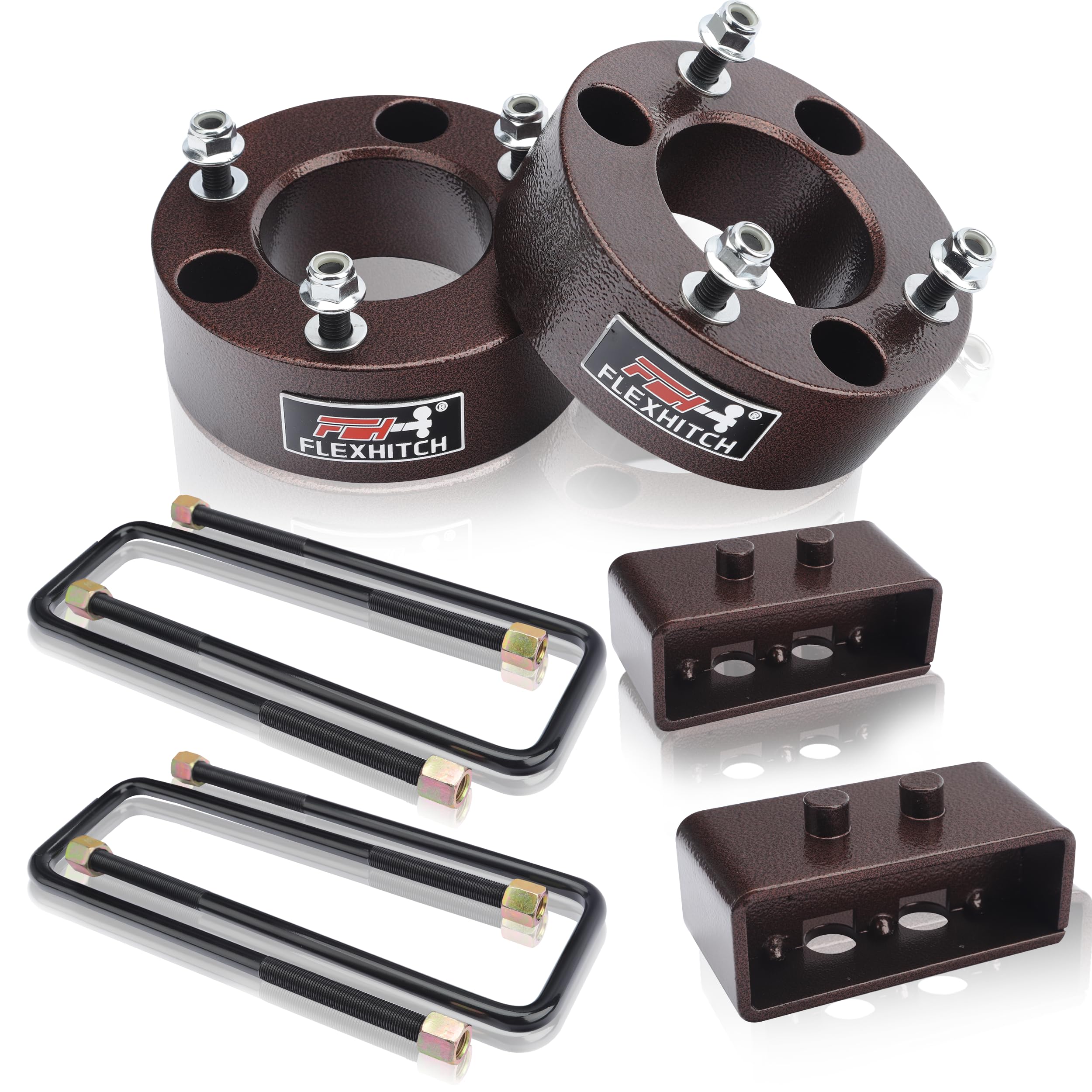 Photo 1 of 3" Front + 3" Rear Full Leveling Lift Kits For 2004-2020 F150 2WD 4WD Suspension Strut Spacer with Extended Square U-Bolts Forged