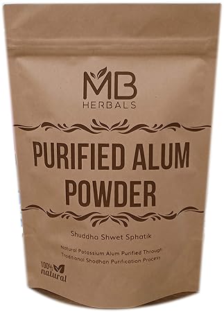MB Herbals Alum Powder Aluminum Potassium Sulfate (100 g)