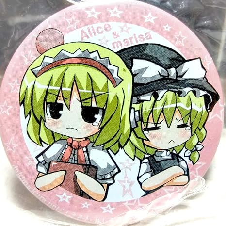 Amazon 東方project 缶バッジ 霧雨魔理沙 アリスマーガトロイド うみねこ亭 グッズ 妖々夢 上海アリス幻樂団 アニメ 萌えグッズ 通販
