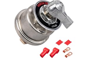 AJulyBee Battery Disconnect Switch Heavy Duty 200A with Face Plate, Battery Disconnect Switch 12V - 24V with Copper Contacts, Kill Switch for Car Vehicle RV Truck Boat Marine Outboards