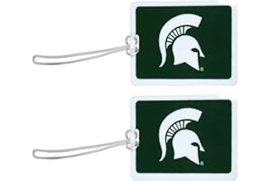 SISKIYOU NCAA Michigan State Spartans Vinyl Luggage Tag, 2pk, Green