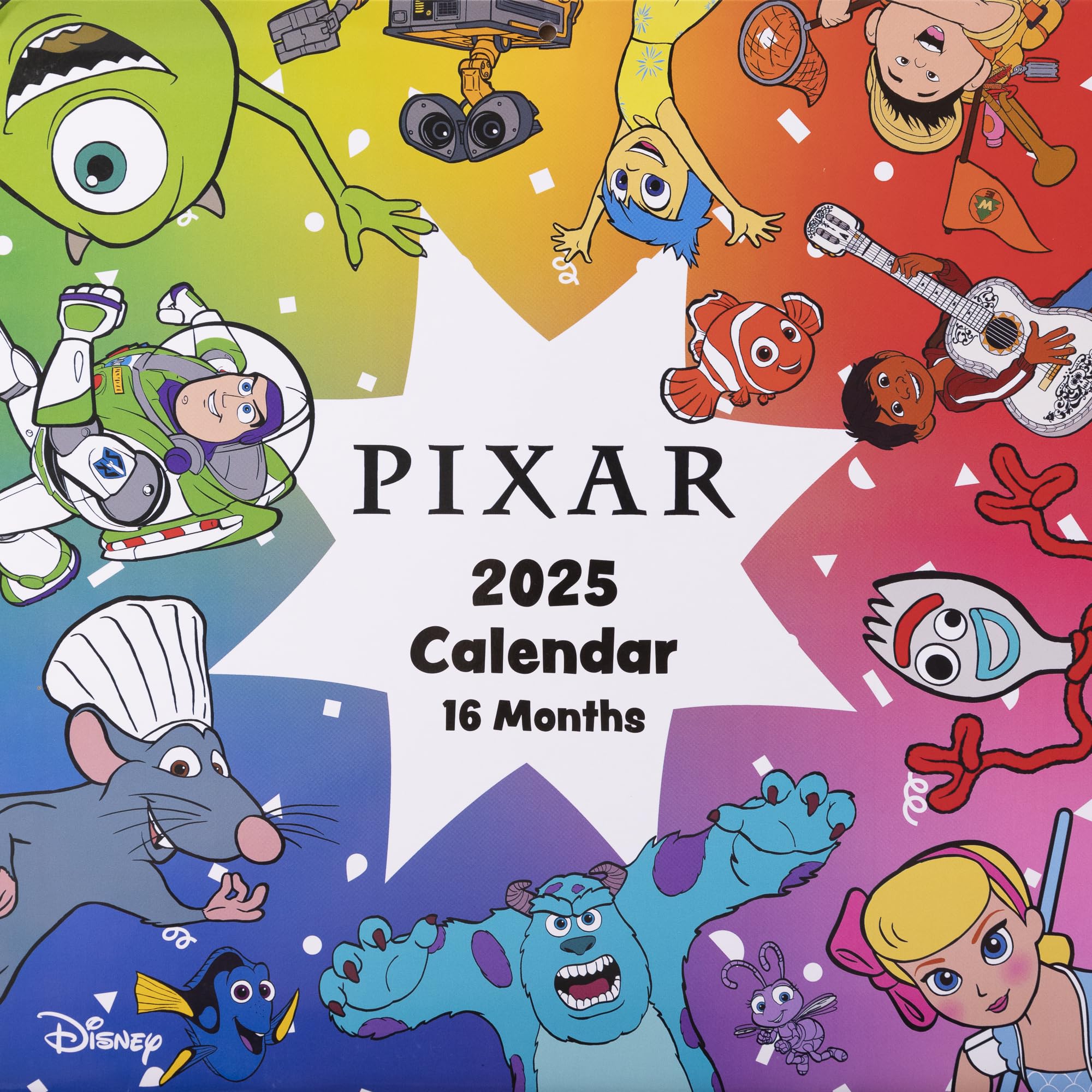 Pyramid International Disney Pixar 2025 Calendar – Official Pixar Art, 16-Month Planner, Premium Paper, Collector’s Edition, Gift for Disney Fans