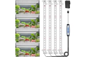 Wiaxulay Grow Lights for Indoor Plants Full Spectrum, 6000K Plant Light for Indoor Plants, LED Grow Light Strips with Auto Ti