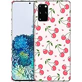 SuzaCase Back Case for Samsung Galaxy S20 Plus, Samsung S20+ Case with Stylish Cherry Pink Pattern Design Printed Cute, Sleek Durable Hardshell Protective Case/Cover for Samsung S20 Plus