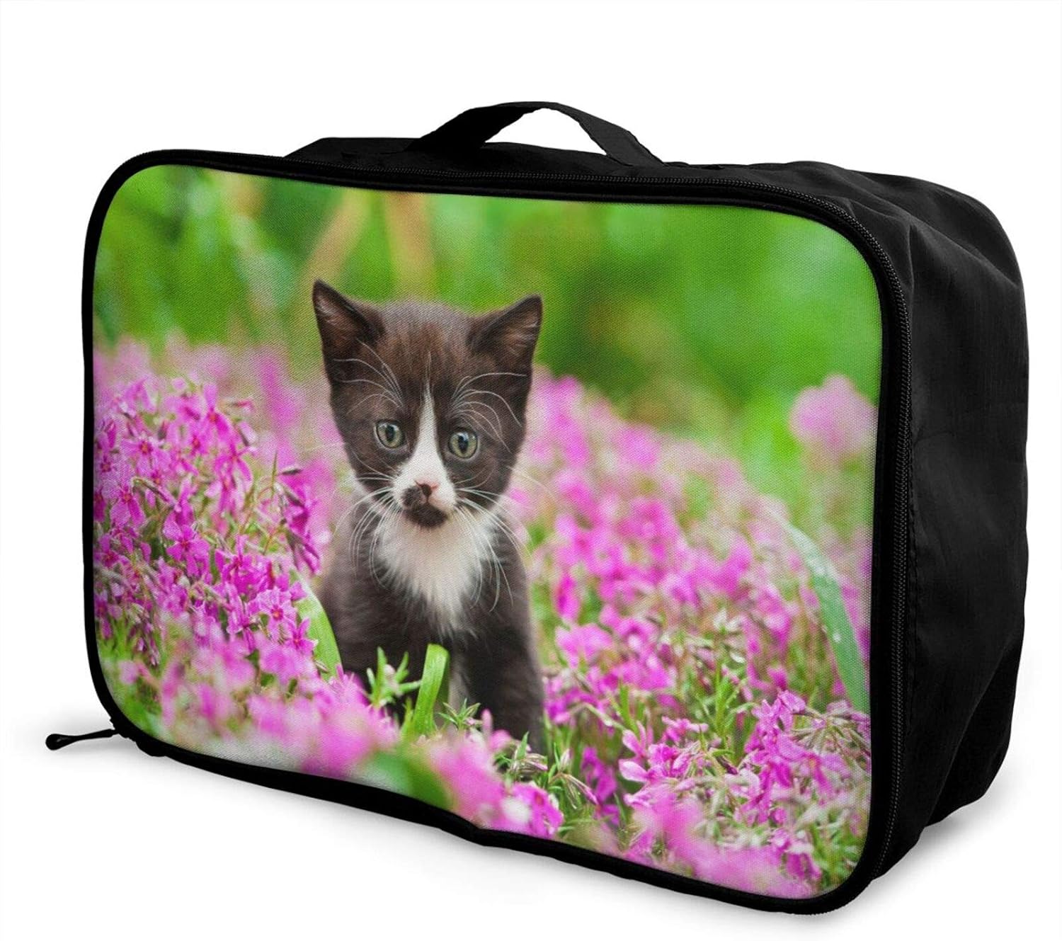 Womens Carry On Overnight Bag Kawaii Kitten Cute Cat In