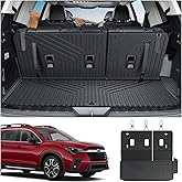JOULARISE Cargo Mat with Backrest Mats for 2019-2024 2025 Subaru Ascent 7/8 Passenger Accessories, All-Weather TPE 3rd Backrest Mat Trunk Mat Cargo Liner Protector(Cargo Mat with Backrest Mats)